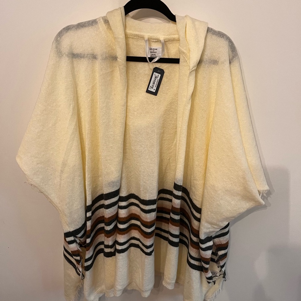 Melrose and Market
Stripe Hooded Ruana